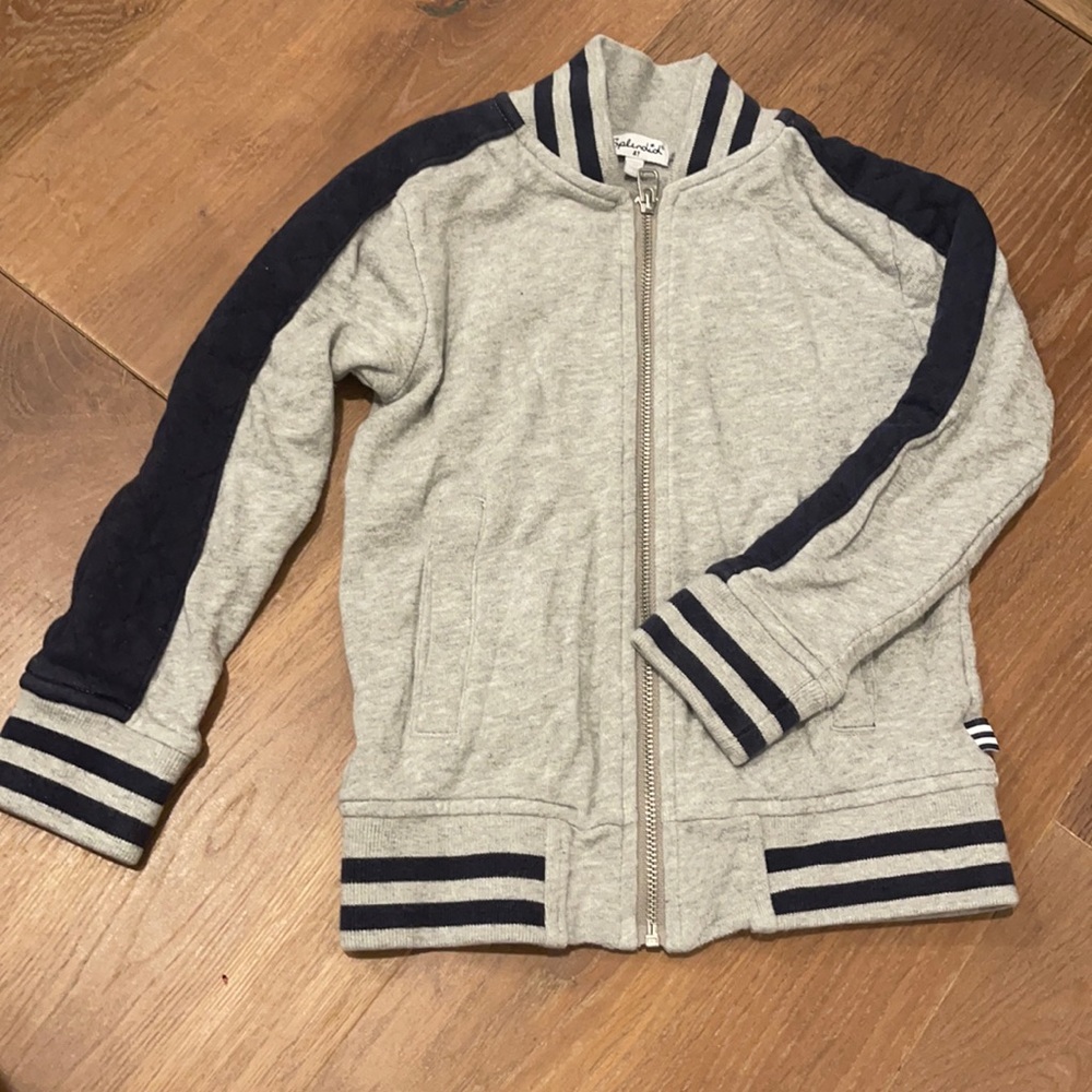 Splendid grey and navy zip jacket